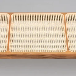 Pamono 057 Civil Bench in Wood and Woven Viennese Cane by Pierre Jeanneret for Cassina Clearance