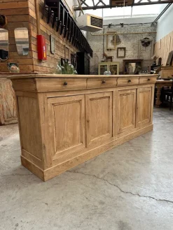 Pamono 4 Door Elm Sideboard, 19th Century