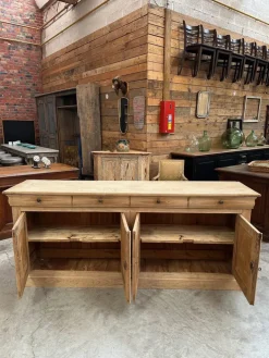 Pamono 4 Door Elm Sideboard, 19th Century