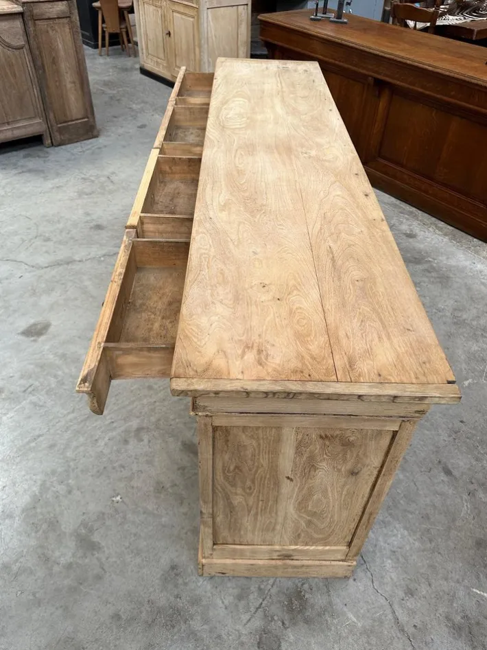 Pamono 4 Door Elm Sideboard, 19th Century