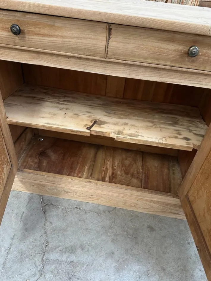 Pamono 4 Door Elm Sideboard, 19th Century