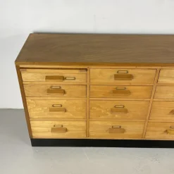 Pamono 16 Drawer Oak Shop Counter, 1950s Best