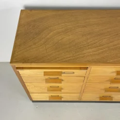 Pamono 16 Drawer Oak Shop Counter, 1950s Best