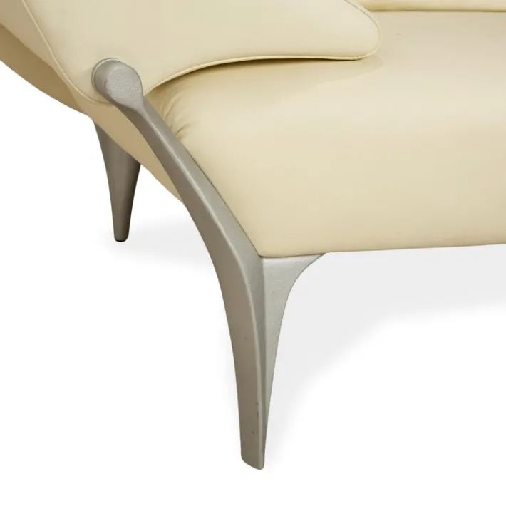 Pamono 1600 Two-Seater Sofa and Ottoman in Leather by Rolf Benz, Set of 2 Outlet