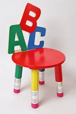 Pamono ABC Children's Chairs and Pencils Coat Rack, France 1980s, Set of 3 Sale