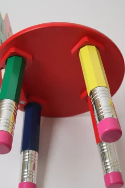 Pamono ABC Children's Chairs and Pencils Coat Rack, France 1980s, Set of 3 Sale