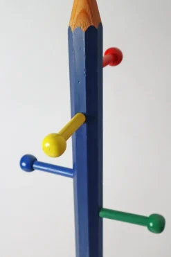 Pamono ABC Children's Chairs and Pencils Coat Rack, France 1980s, Set of 3 Sale