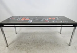 Pamono Abstract Tile Coffee Table by Belgian Artist Adri, 1970s Best