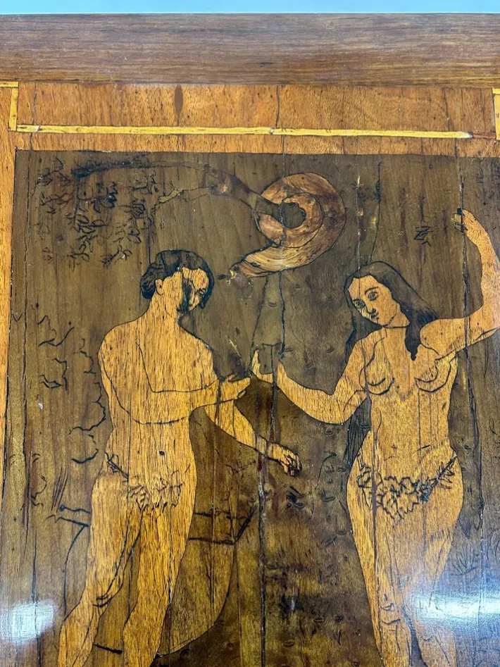 Pamono Adjustable Writing Table with Adam and Eve Inlay Best