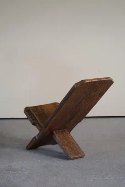 Pamono African Tribal Hand Carved Folding Palaver Chair, 1960s New