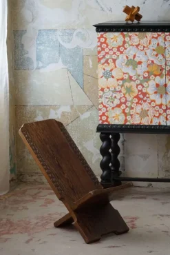 Pamono African Tribal Hand Carved Folding Palaver Chair, 1960s New