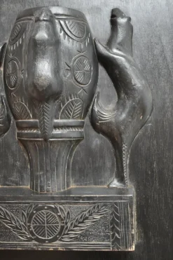 Pamono Africanist Wooden Low Relief with Animal Pattern, 1960s