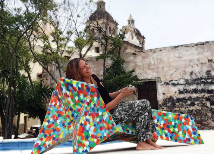 Pamono Alex Chaise Longue by Alessandro Mendini for ecopixel The Exceptional Outlet