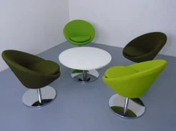 Pamono Allermuir Conic Swivel Club Chairs & Table, Uk, 2015, Set of 5 Sale