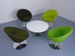 Pamono Allermuir Conic Swivel Club Chairs & Table, Uk, 2015, Set of 5 Sale