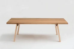 Pamono Alveo Table in Multicolored Solid Honeycomb Wood Clearance