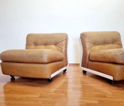 Pamono Amanta Modular Sofa in Leather by Mario Bellini for C&B Italia, Italy, 1970s, Set of 2 Outlet