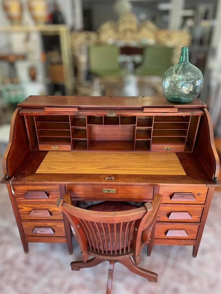 Pamono American Bureau Desk with Blinds Sale