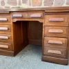 Pamono American Office Desk in Oak, 1950s Best