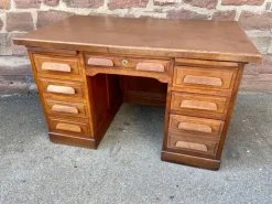 Pamono American Office Desk in Oak, 1950s Best