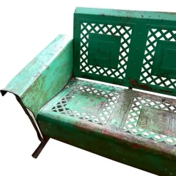 Pamono American Porch Glider with Original Green Paint by Bunting, 1950s Outlet