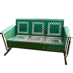 Pamono American Porch Glider with Original Green Paint by Bunting, 1950s Outlet