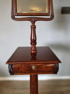 Pamono American Victorian Gentleman's Shaving Vanity Mirror with Stand in Mahogany, 1909 Outlet