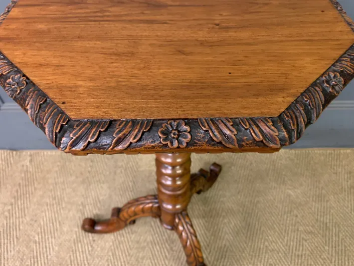 Pamono Anglo Indian Tripod Wine Table in Rosewood, 1865 New