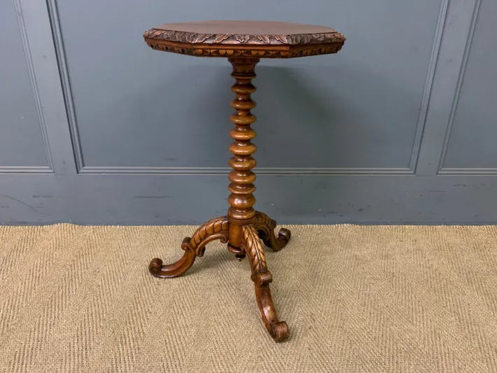 Pamono Anglo Indian Tripod Wine Table in Rosewood, 1865 New