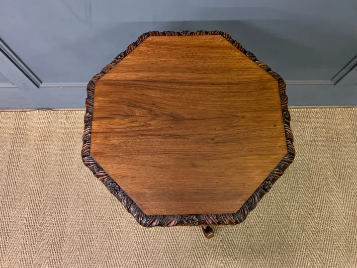 Pamono Anglo Indian Tripod Wine Table in Rosewood, 1865 New