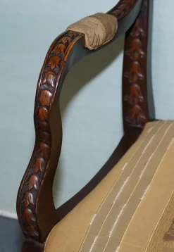 Pamono Anglo Indian Wooden Heavily Carved Armchair Hot