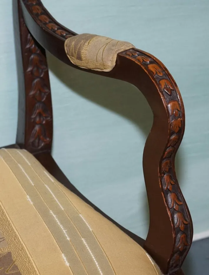 Pamono Anglo Indian Wooden Heavily Carved Armchair Hot