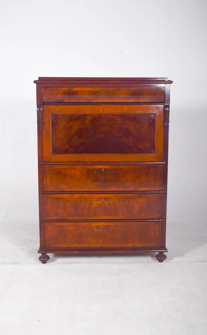 Pamono Antique Abattant Cabinet with Large Drawers, 1890s Outlet