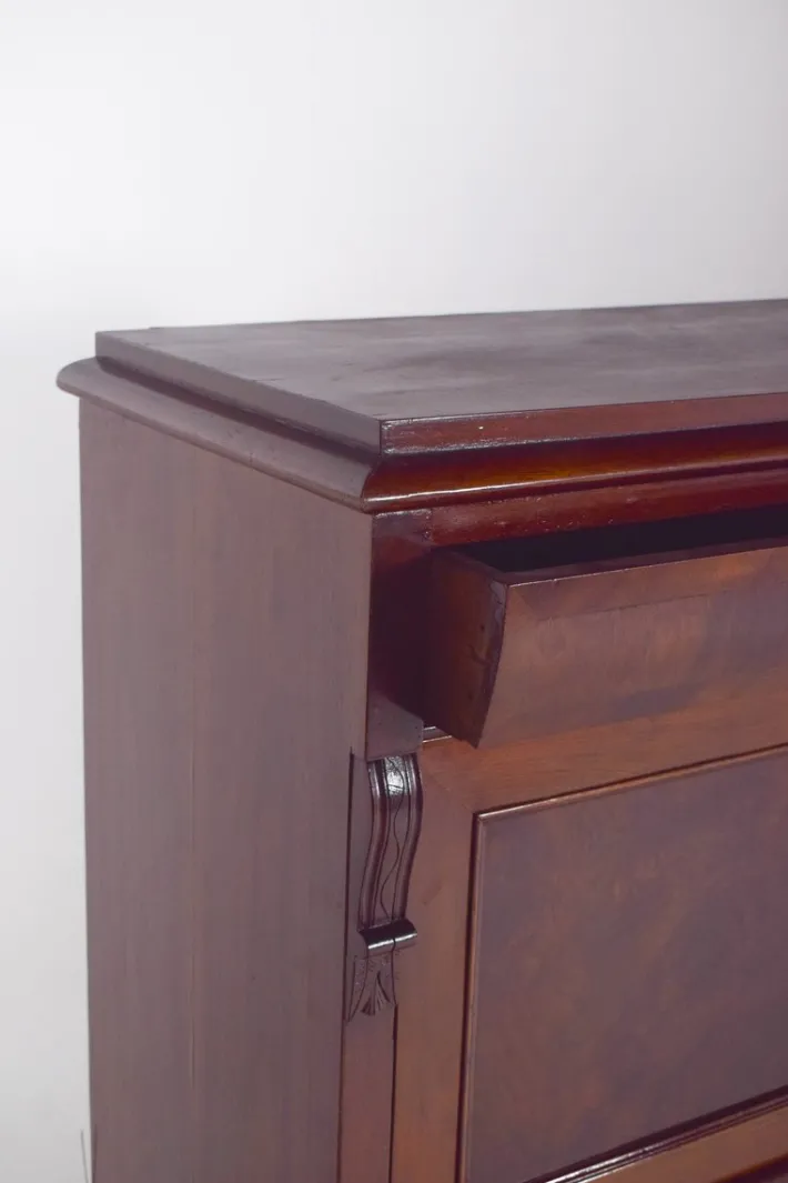 Pamono Antique Abattant Cabinet with Large Drawers, 1890s Outlet