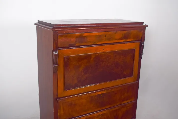 Pamono Antique Abattant Cabinet with Large Drawers, 1890s Outlet