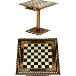 Pamono Antique Anglo Indian Chess Board Games Table, 1920s Sale