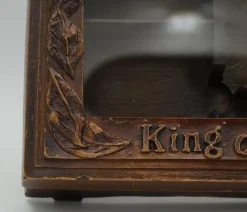 Pamono Antique Anglo-Dutch Willem II Cigar Shop Counter Display Cabinet in Glazed Oak Online