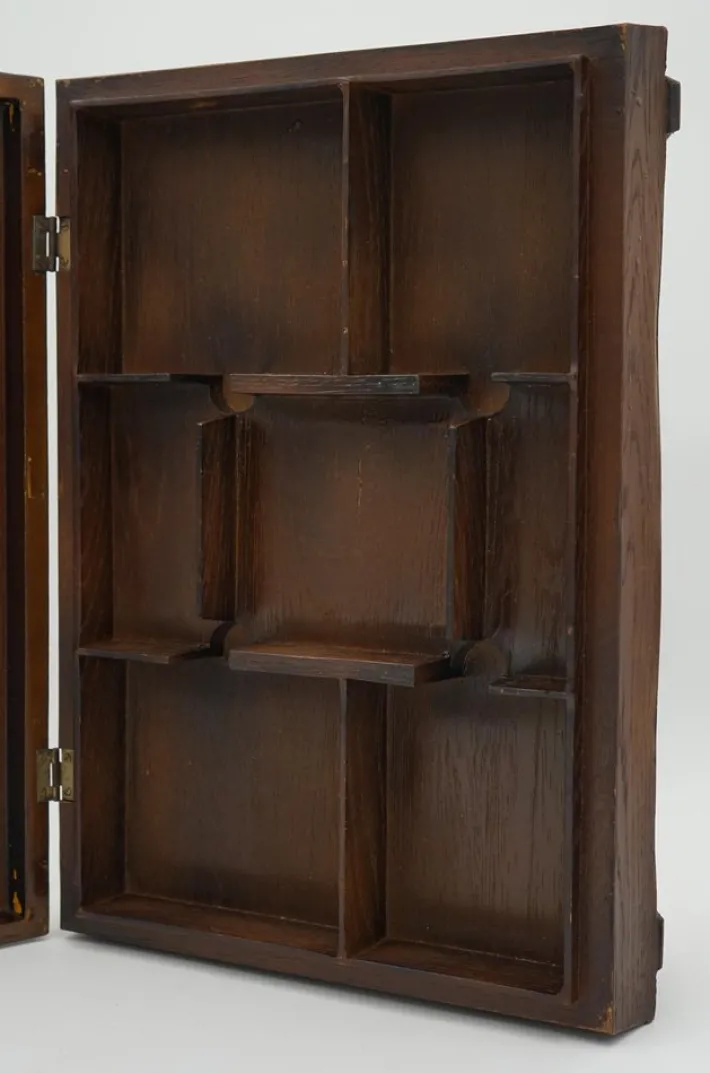 Pamono Antique Anglo-Dutch Willem II Cigar Shop Counter Display Cabinet in Glazed Oak Online