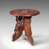 Pamono Antique Anglo-Indian Fold Away Circular Side Table