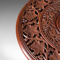 Pamono Antique Anglo-Indian Fold Away Circular Side Table