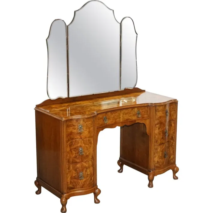 Pamono Antique Art Deco Dressing Table in Walnut, 1920s Discount