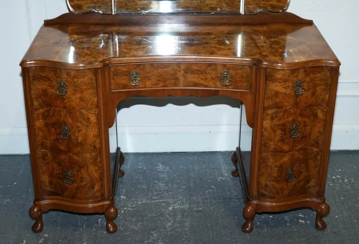 Pamono Antique Art Deco Dressing Table in Walnut, 1920s Discount
