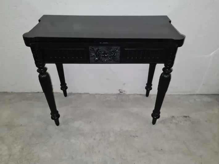 Pamono Antique Art Nouveau Black Game Table Sale