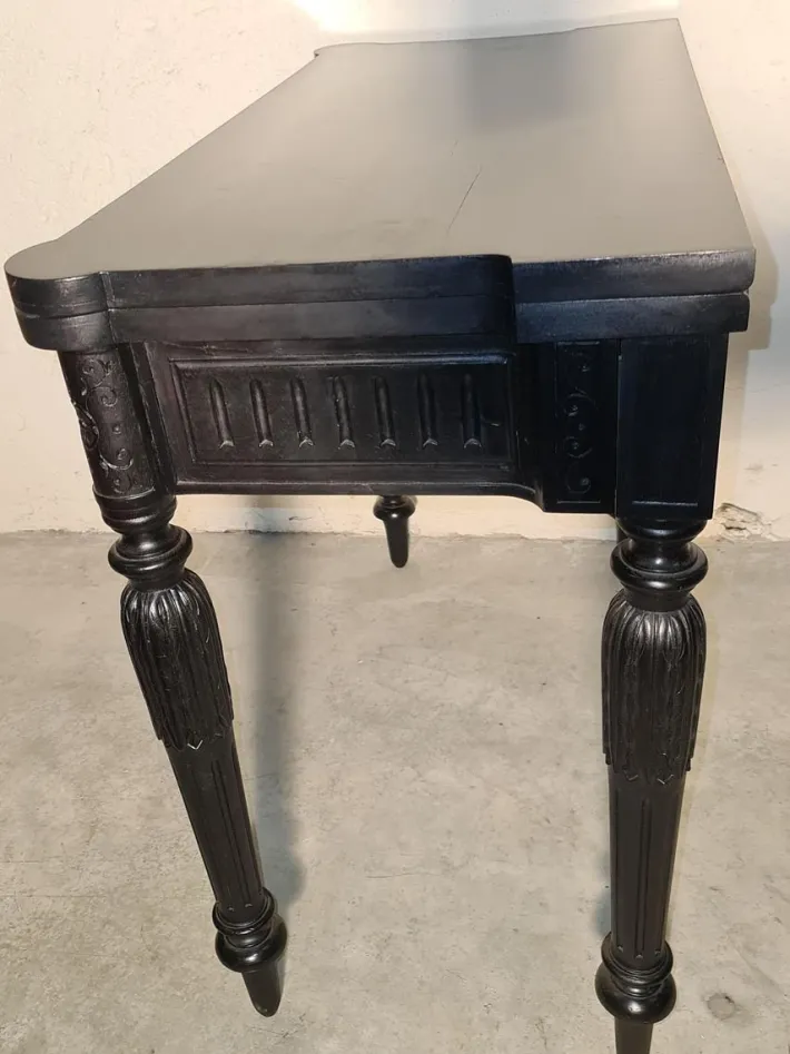 Pamono Antique Art Nouveau Black Game Table Sale