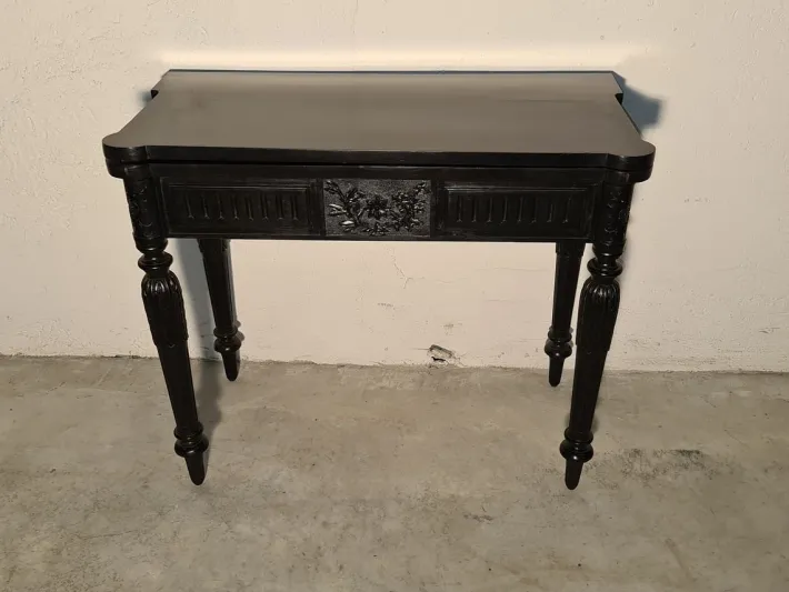 Pamono Antique Art Nouveau Black Game Table Sale