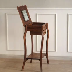 Pamono Antique Art Nouveau Dressing Table with Mirror and Drawer Best