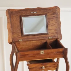 Pamono Antique Art Nouveau Dressing Table with Mirror and Drawer Best