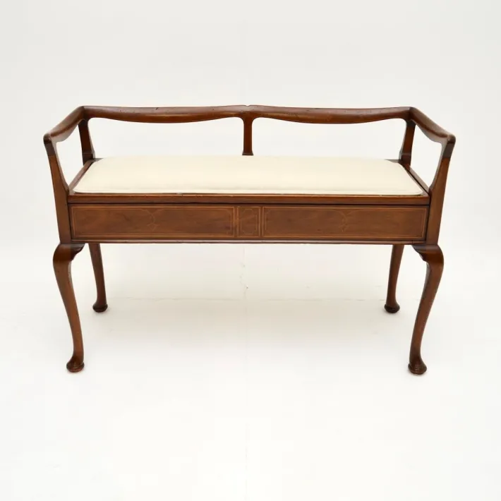 Pamono Antique Art Nouveau Duet Piano Bench, 1880 Best