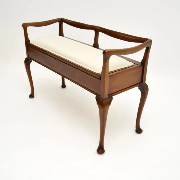 Pamono Antique Art Nouveau Duet Piano Bench, 1880 Best