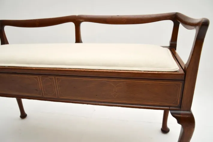 Pamono Antique Art Nouveau Duet Piano Bench, 1880 Best
